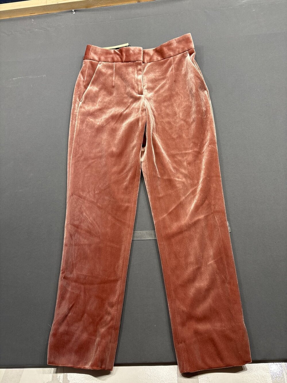 Topshop Velvet Slim Trousers Dusty Rose Pink NWT Co-ord S